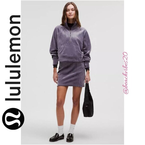 LULULEMON ATHLETICA Scuba High-Rise Mini Skirt Velvet Nightfall M NWT LL-227 - Picture 1 of 12